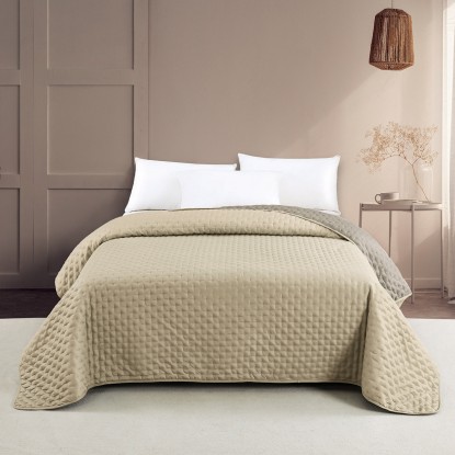 ΚΟΥΒΕΡΛΙ KING SIZE RENZO ECRU/GREY (260Χ240)