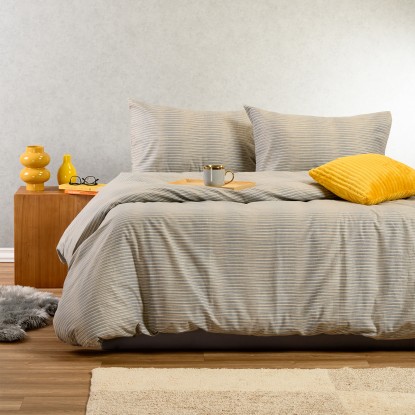 ΣΕΤ ΣΕΝΤΟΝΙΑ ΦΑΝΕΛΕΝΙΑ ΜΟΝΑ TRINITY GREY (170X260)