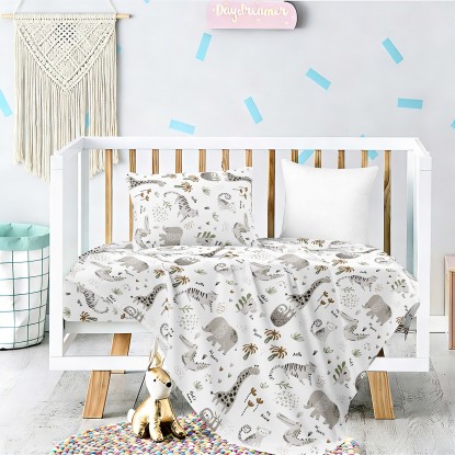 ΣΕΤ ΣΕΝΤΟΝΙΑ ΚΟΥΝΙΑΣ (Λ) JUNGLE PRIME LINE BABY (70Χ140+17)