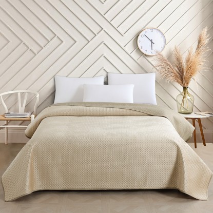 ΚΟΥΒΕΡΛΙ KING SIZE OMNIA GREIGE (260Χ240)