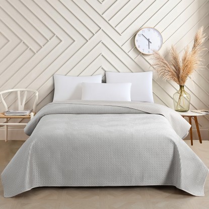 ΚΟΥΒΕΡΛΙ KING SIZE OMNIA GREY (260Χ240)