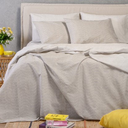 ΣΕΤ ΣΕΝΤΟΝΙΑ ΔΙΠΛΑ (Λ) MAVERICK LIGHT GREY ULTRA LINE (150Χ200+32)